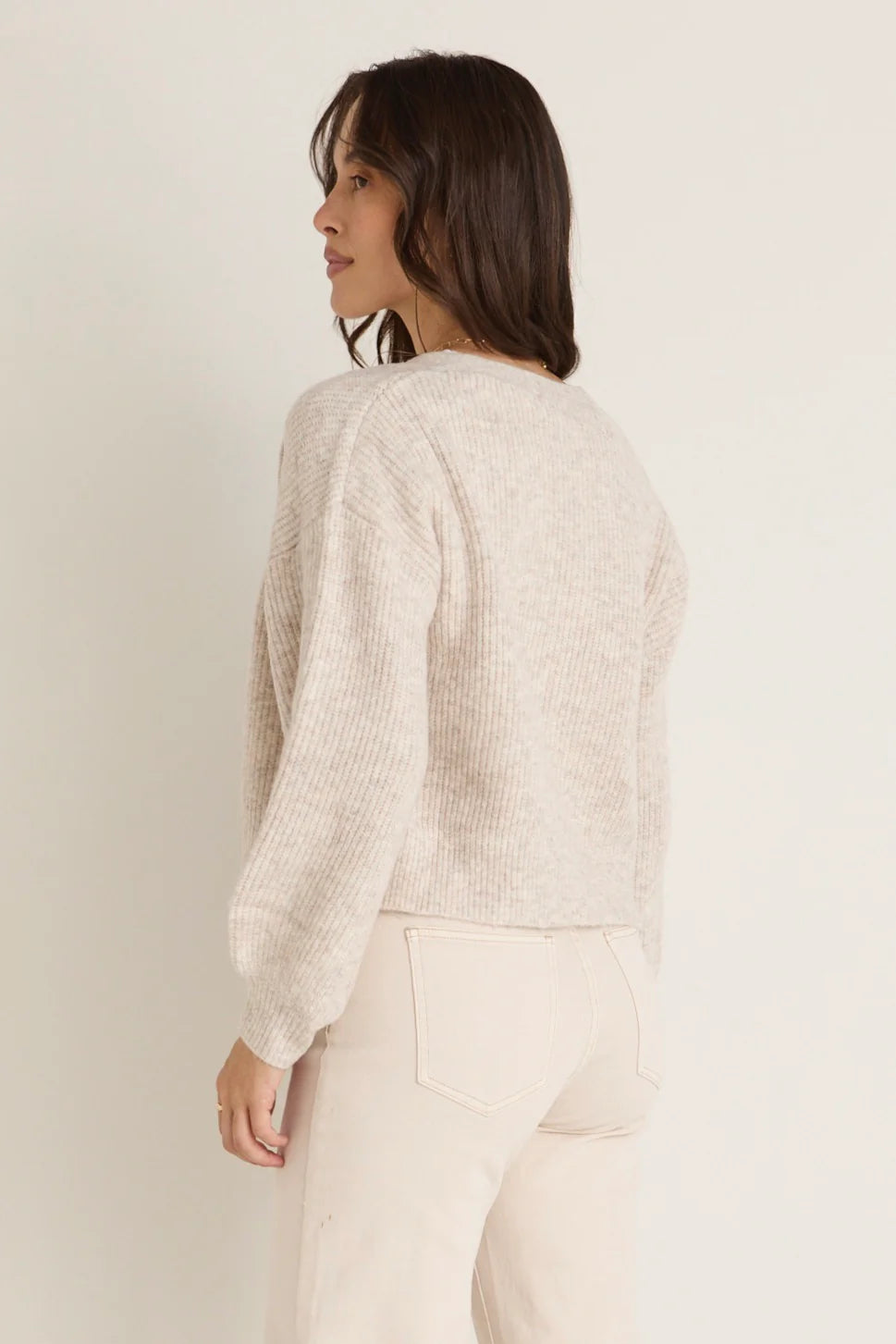 Wholesome Oat Chunky Knit Cardigan