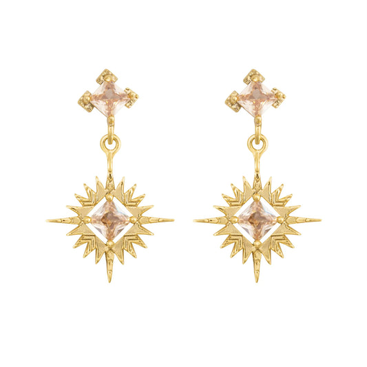 A Dusting of Jewels - Starburst Earrings Gold